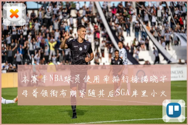本赛季NBA球员使用率排行榜揭晓字母哥领衔布朗紧随其后SGA库里小火车紧追不舍